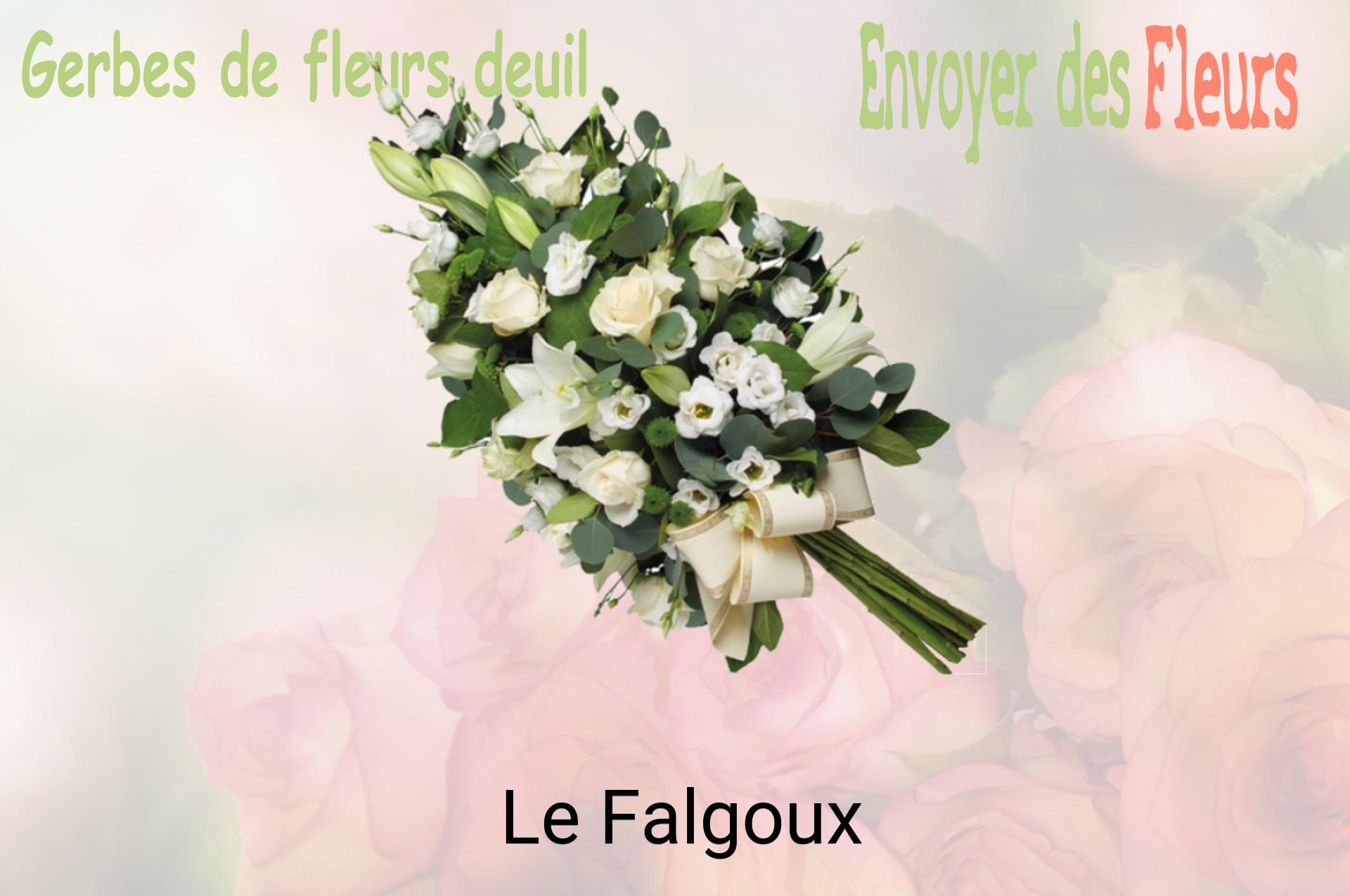 Gerbe de fleurs de deuil livrée à Le Falgoux